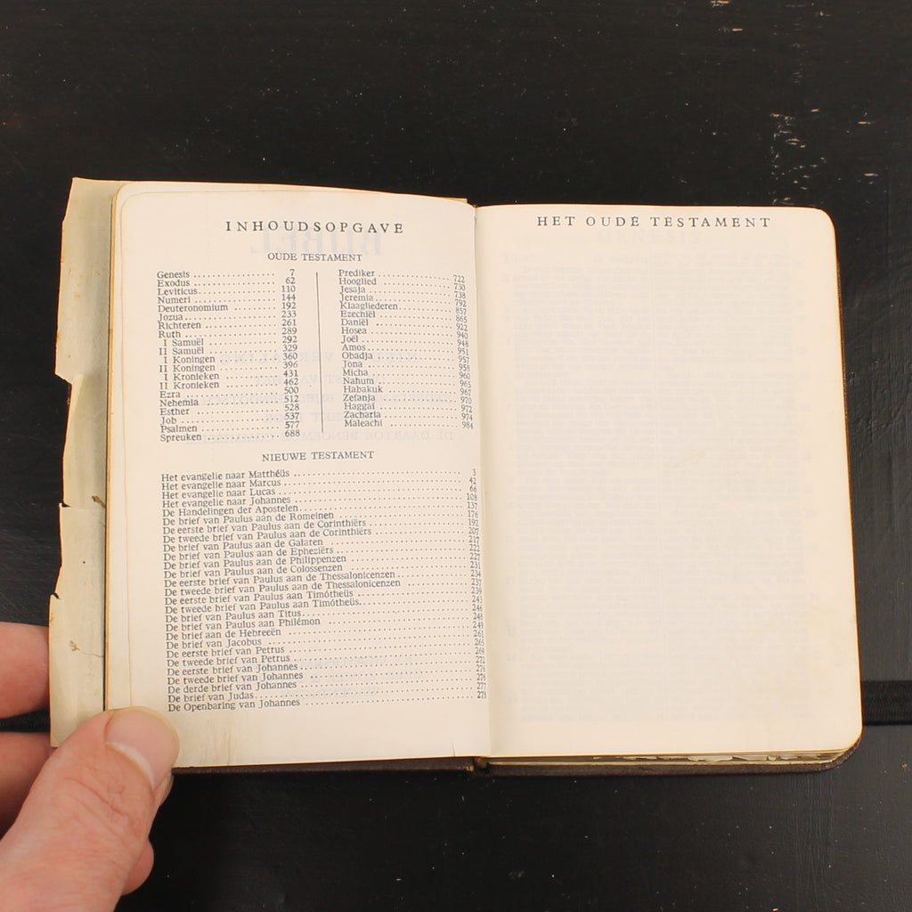 Bibel | NBG-Übersetzung 1951 | Vintage-Bibelchen mit Goldrand und historischem Einlegeblatt