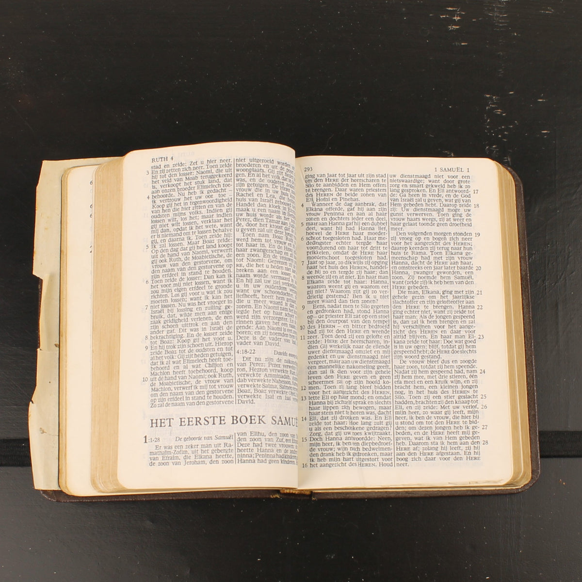 Bibel | NBG-Übersetzung 1951 | Vintage-Bibelchen mit Goldrand und historischem Einlegeblatt