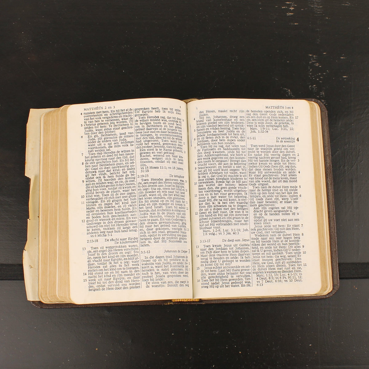 Bibel | NBG-Übersetzung 1951 | Vintage-Bibelchen mit Goldrand und historischem Einlegeblatt