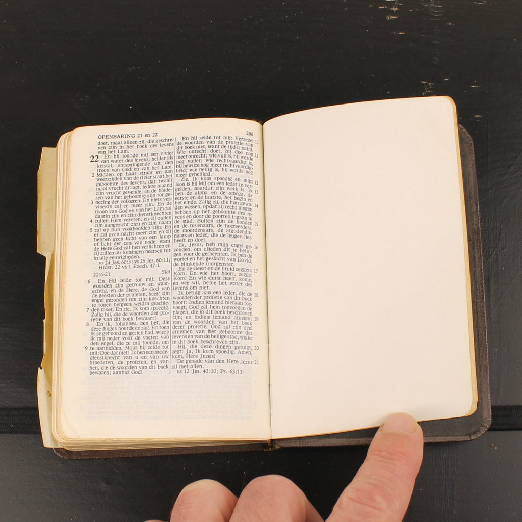 Bibel | NBG-Übersetzung 1951 | Vintage-Bibelchen mit Goldrand und historischem Einlegeblatt