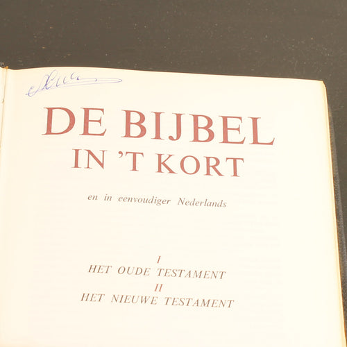 De Bijbel in ’t Kort (1963) – Luxe Goudsnede Editie – Nederlandse Boekenclub