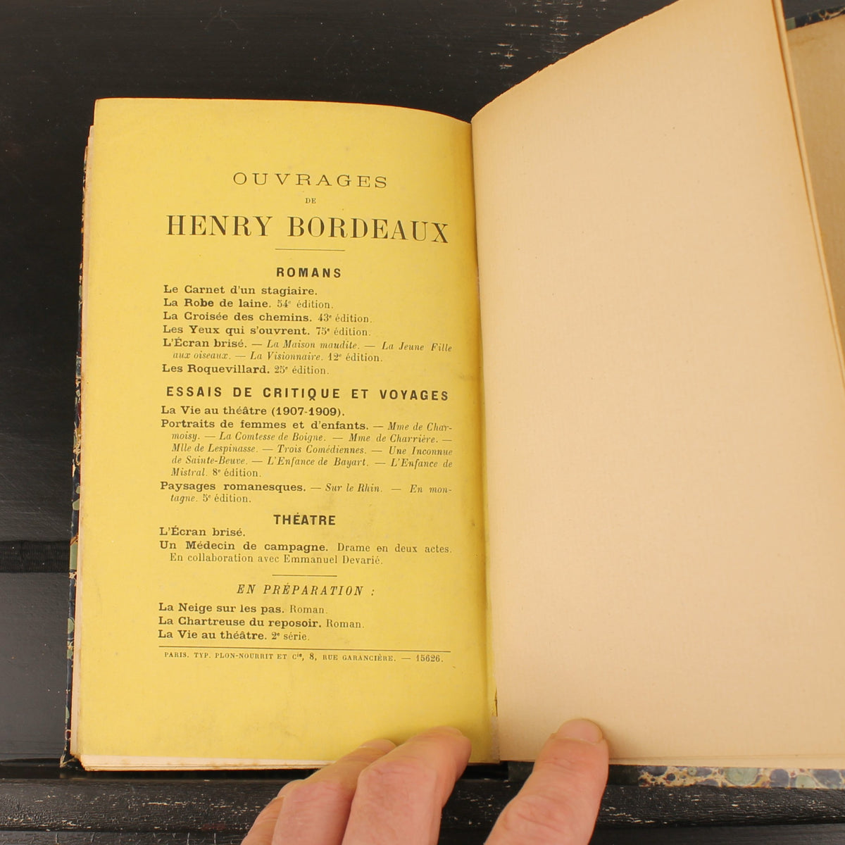 Le Carnet d'un stagiaire - Henry Bordeaux - Paris 1911