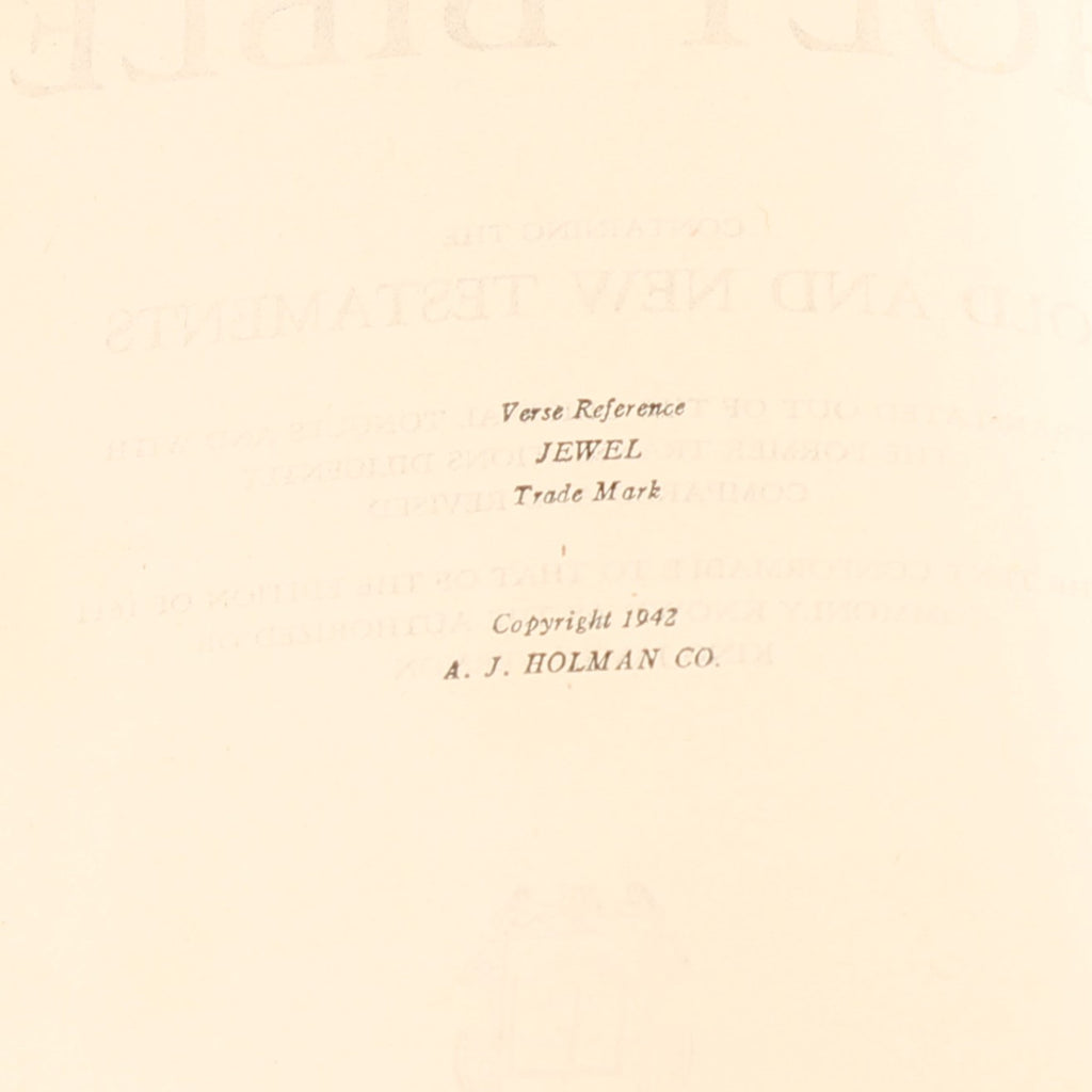 A.J. Holman “Jewel” Holy Bible 1942 – Met Nederlandse Krantenknipsels
