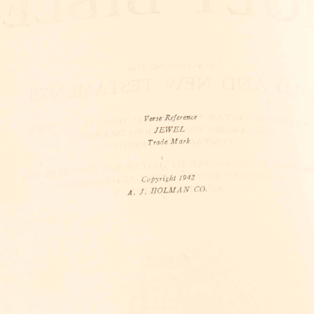 A.J. Holman “Jewel” Holy Bible 1942 – Met Nederlandse Krantenknipsels