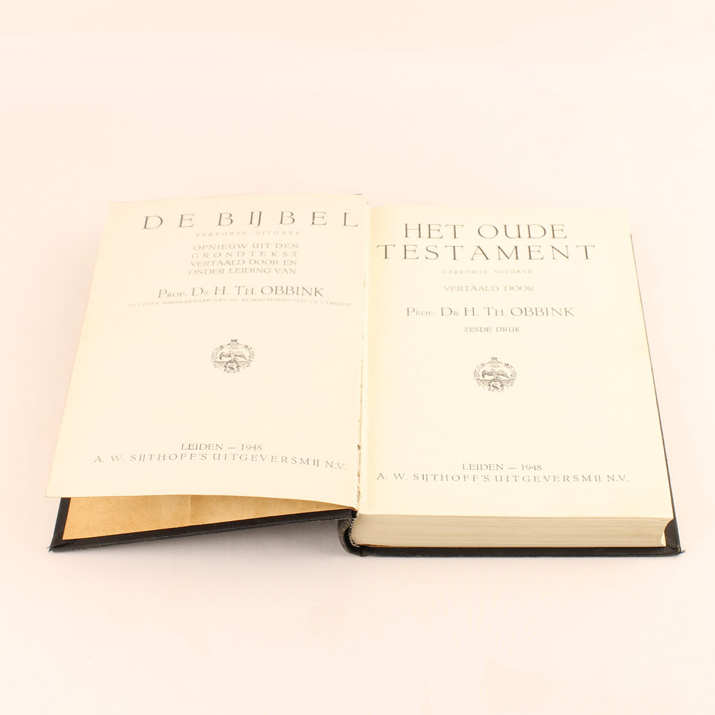 Het Oude Testament (1948) – Prof. Dr. H.Th. Obbink – Zesde Druk – Sijthoff Leiden
