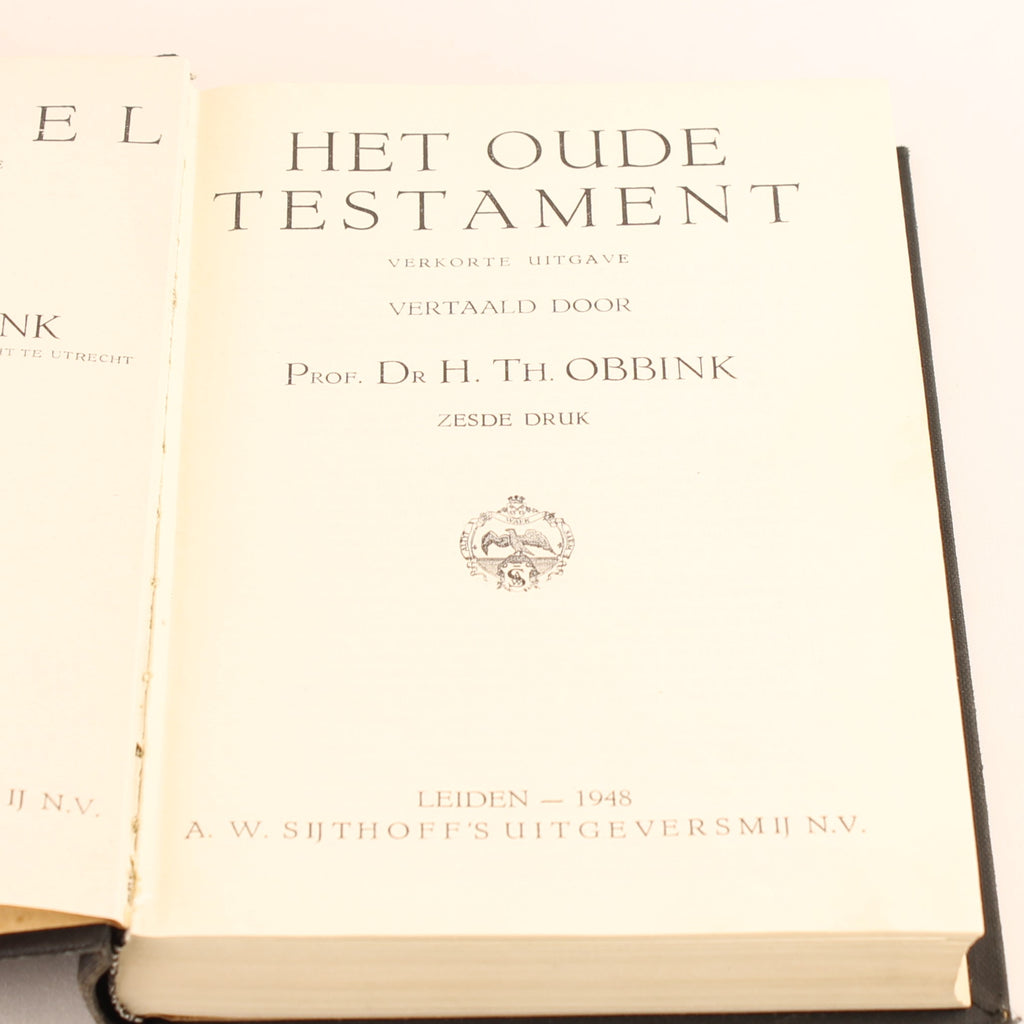 Het Oude Testament (1948) – Prof. Dr. H.Th. Obbink – Zesde Druk – Sijthoff Leiden