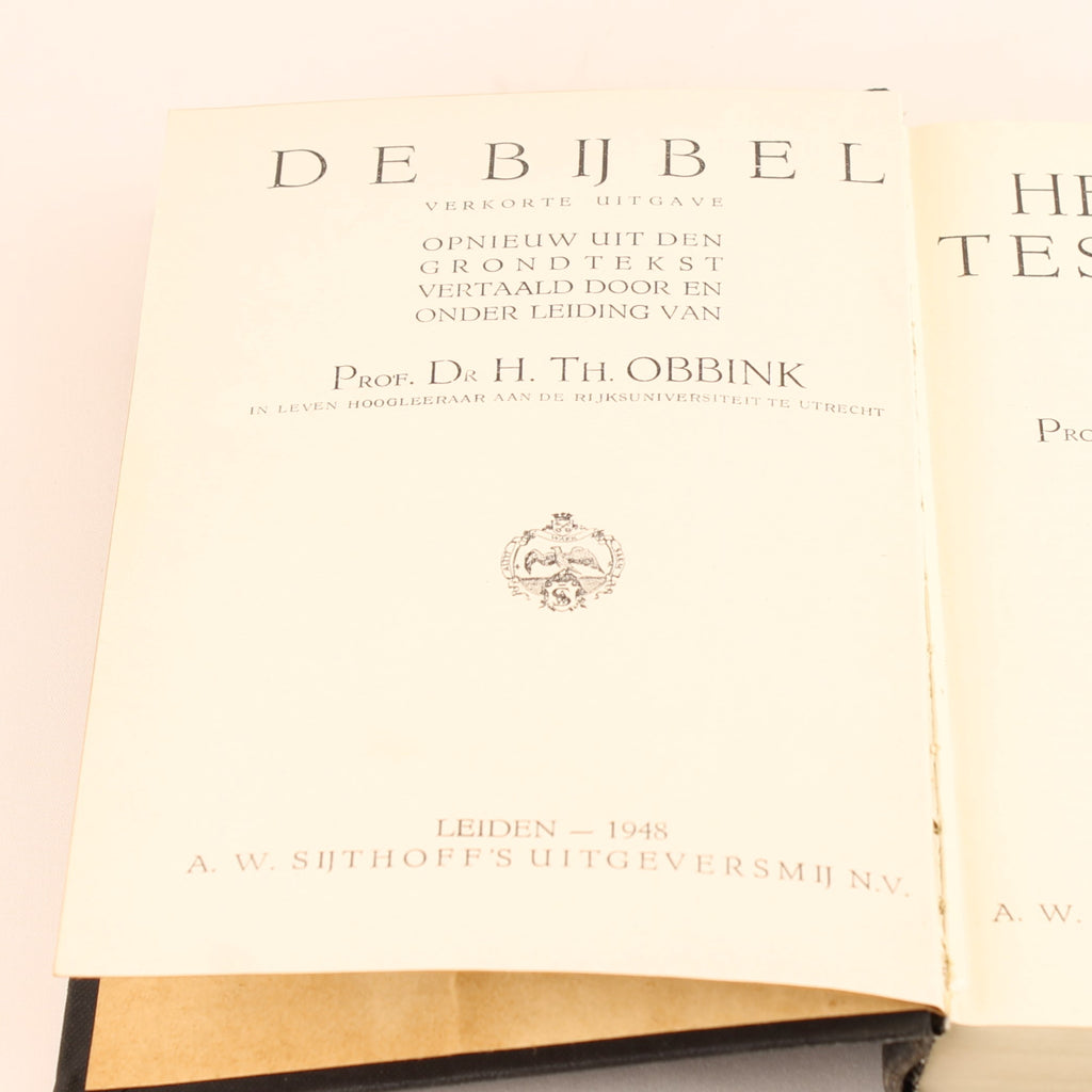 Het Oude Testament (1948) – Prof. Dr. H.Th. Obbink – Zesde Druk – Sijthoff Leiden