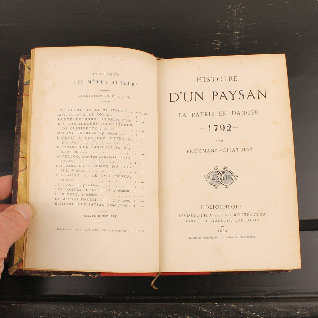 Histoire d'un paysan - Deel 2 - Erckmann-Chatrian - J. Hetzel, Parijs 1869