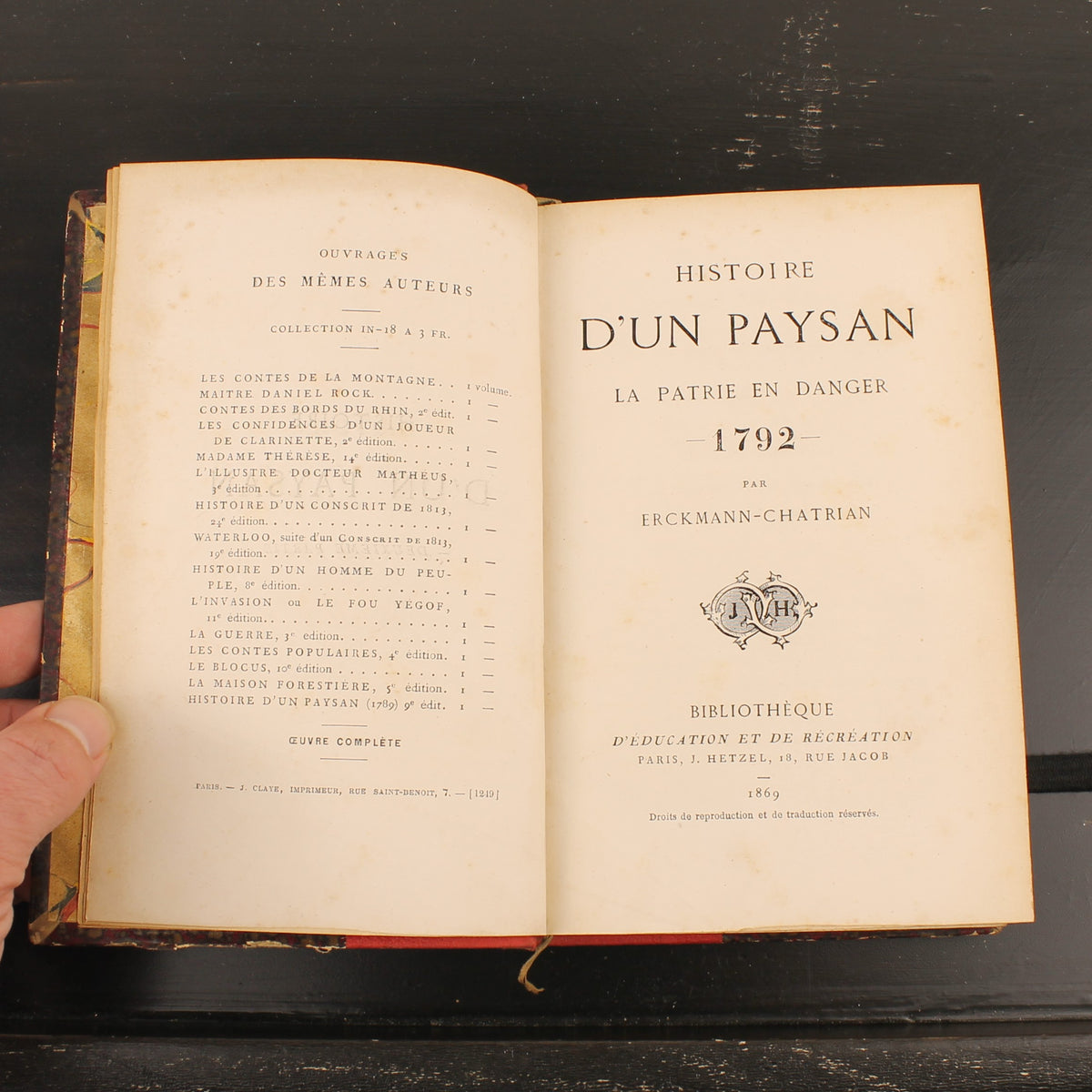 Histoire d'un paysan - Deel 2 - Erckmann-Chatrian - J. Hetzel, Parijs 1869