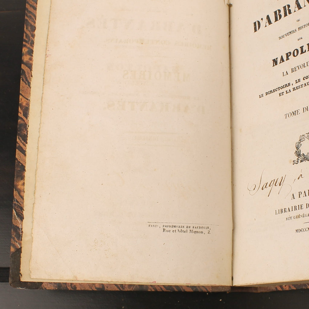 Mémoires de Madame d'Abrantès (1835) | Deux livres français anciens sur Napoléon | Tomes 10 & 12