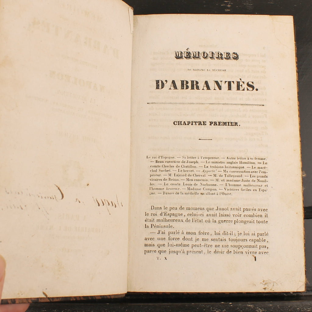 Mémoires de Madame d'Abrantès (1835) | Deux livres français anciens sur Napoléon | Tomes 10 & 12