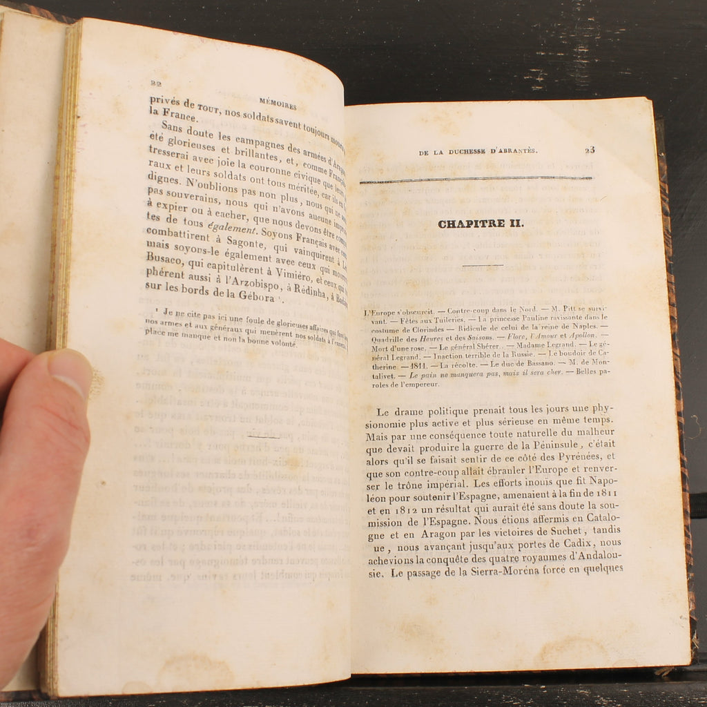 Mémoires de Madame d'Abrantès (1835) | Deux livres français anciens sur Napoléon | Tomes 10 & 12