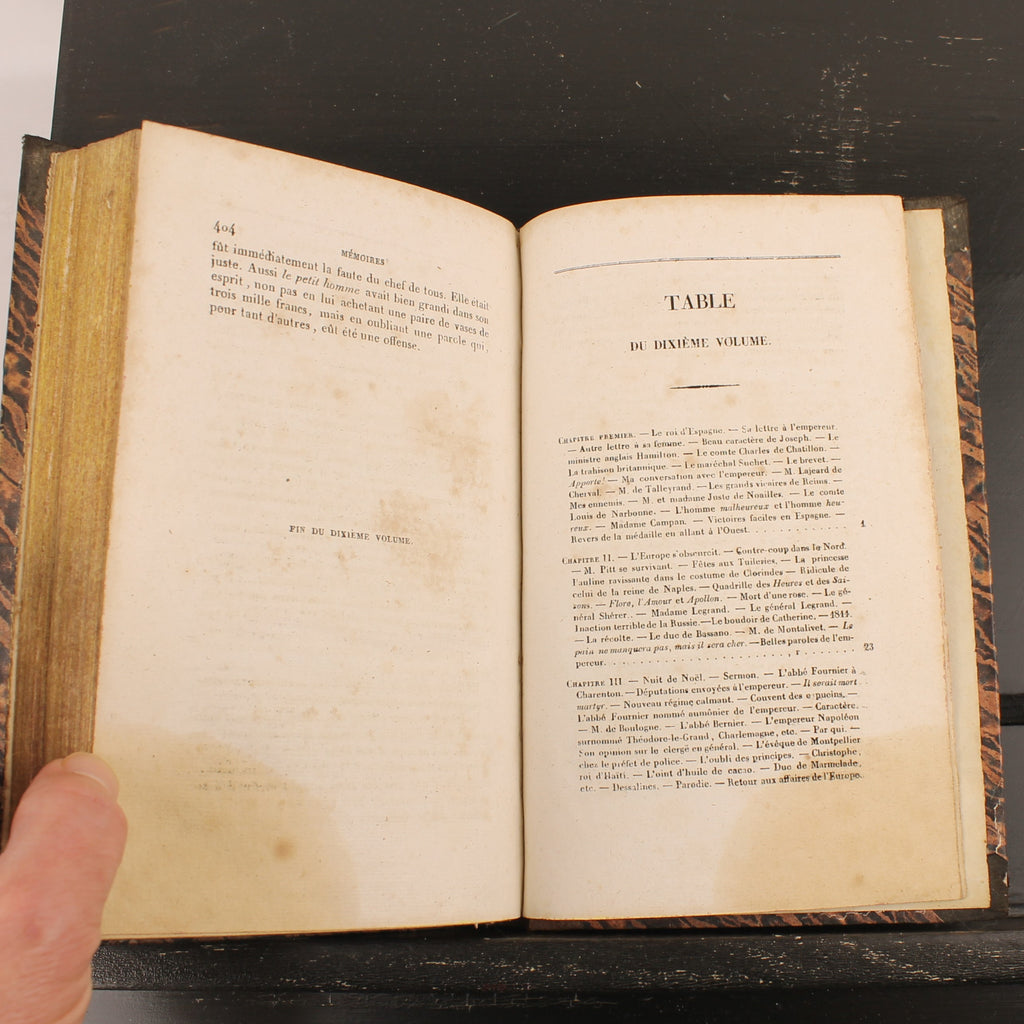 Mémoires de Madame d'Abrantès (1835) | Deux livres français anciens sur Napoléon | Tomes 10 & 12