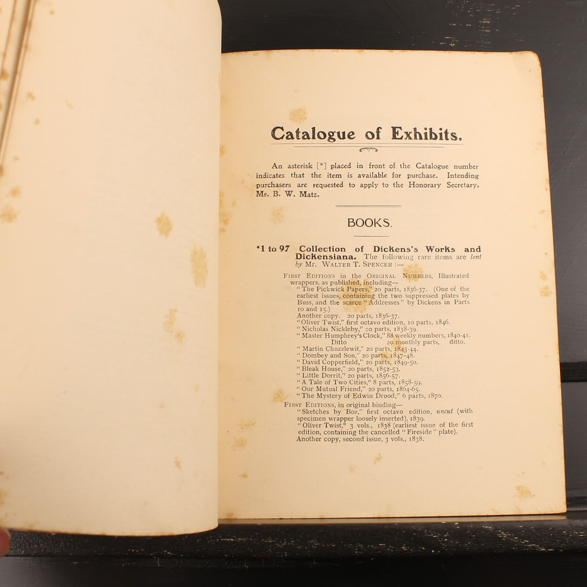 The Dickens Exhibition – Originele Tentoonstellingscatalogus 1903 – Charles Dickens