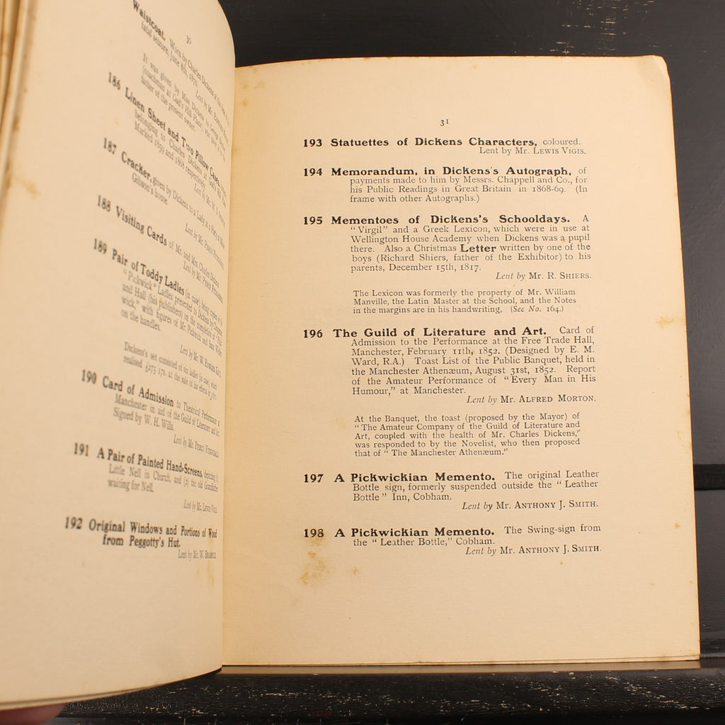 The Dickens Exhibition – Originele Tentoonstellingscatalogus 1903 – Charles Dickens