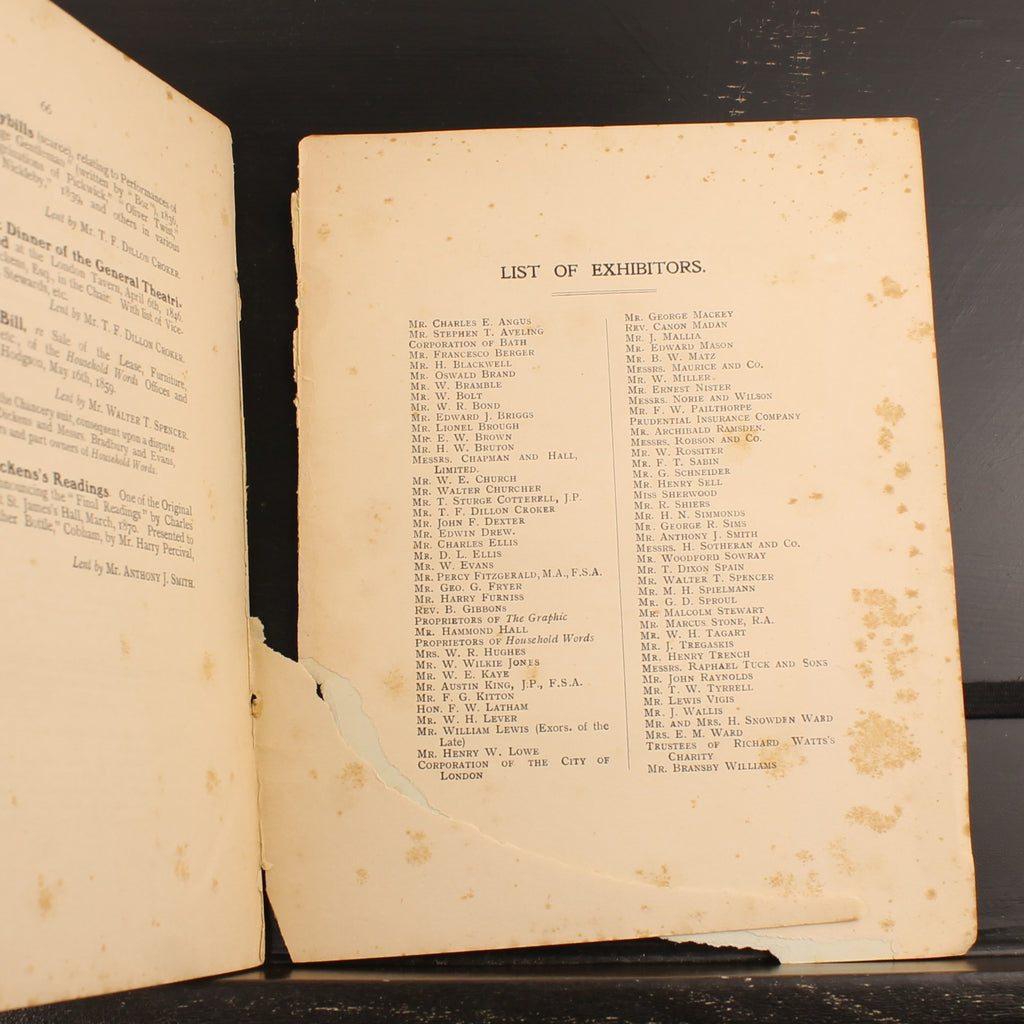 The Dickens Exhibition – Originele Tentoonstellingscatalogus 1903 – Charles Dickens
