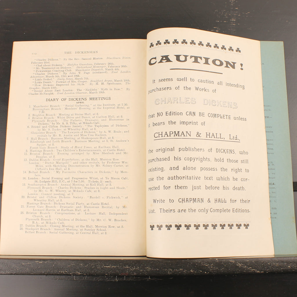 The Dickensian No. 4 (1910) | Antique Literary Magazine about Charles Dickens