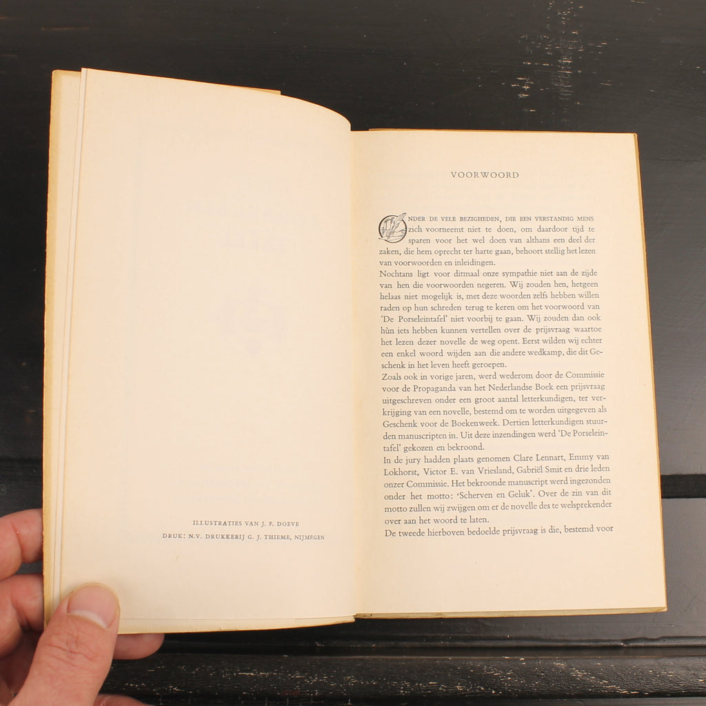 La Table de porcelaine - Olaf J. de Landell - 1951 - Cadeau de la Semaine du livre avec carte-concours originale