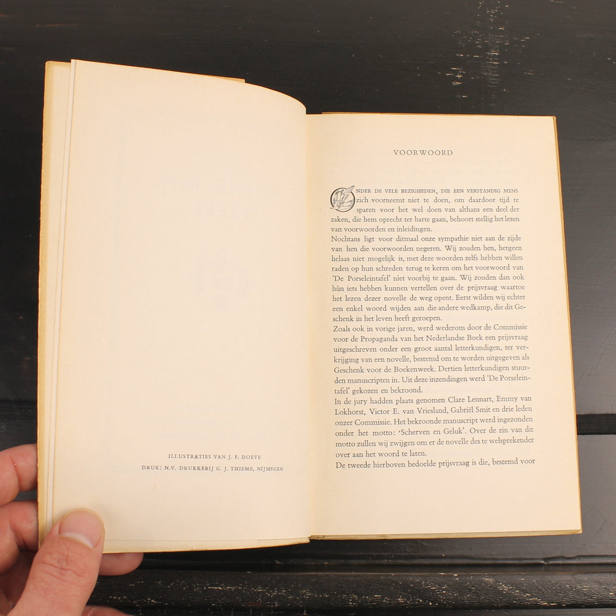 La Table de porcelaine - Olaf J. de Landell - 1951 - Cadeau de la Semaine du livre avec carte-concours originale