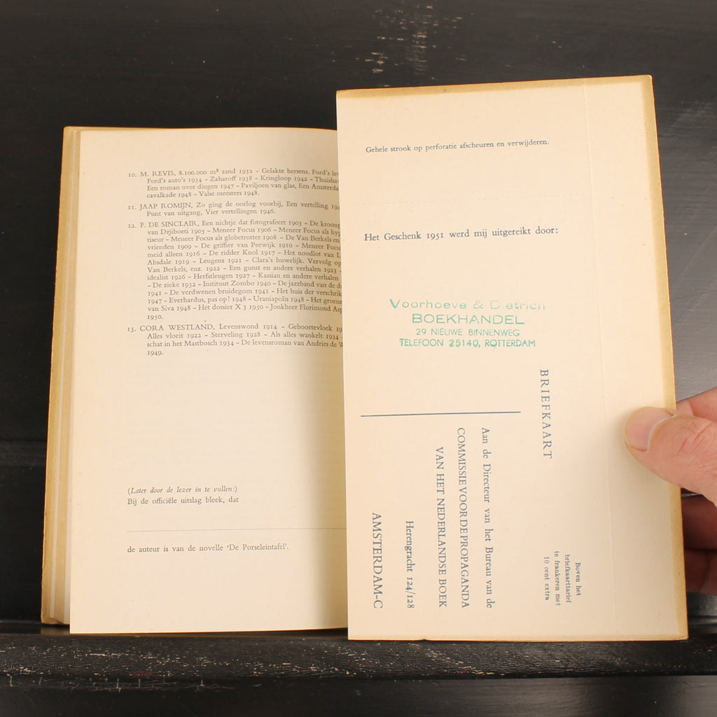 La Table de porcelaine - Olaf J. de Landell - 1951 - Cadeau de la Semaine du livre avec carte-concours originale