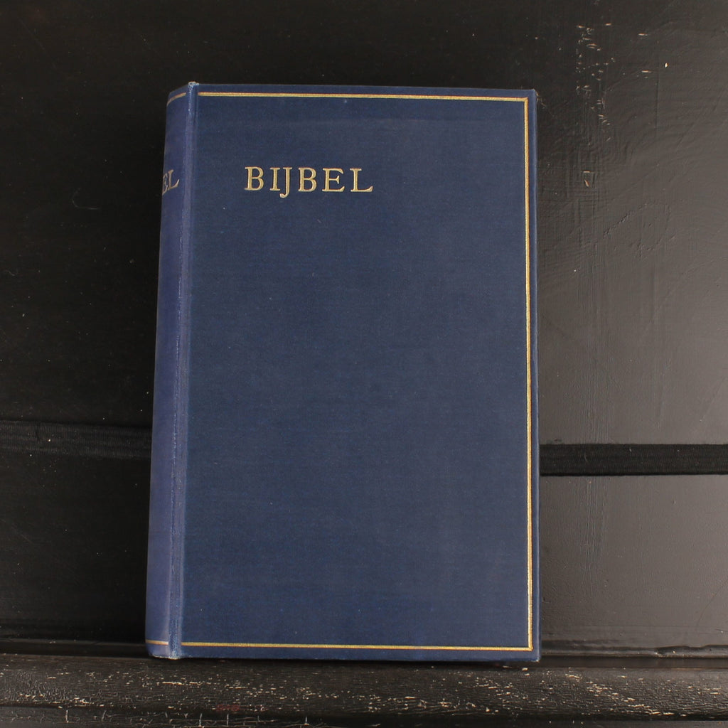 Statenbijbel (1930) | Blauwe Linnen Band met Rode Snede en Stoffen Kaft