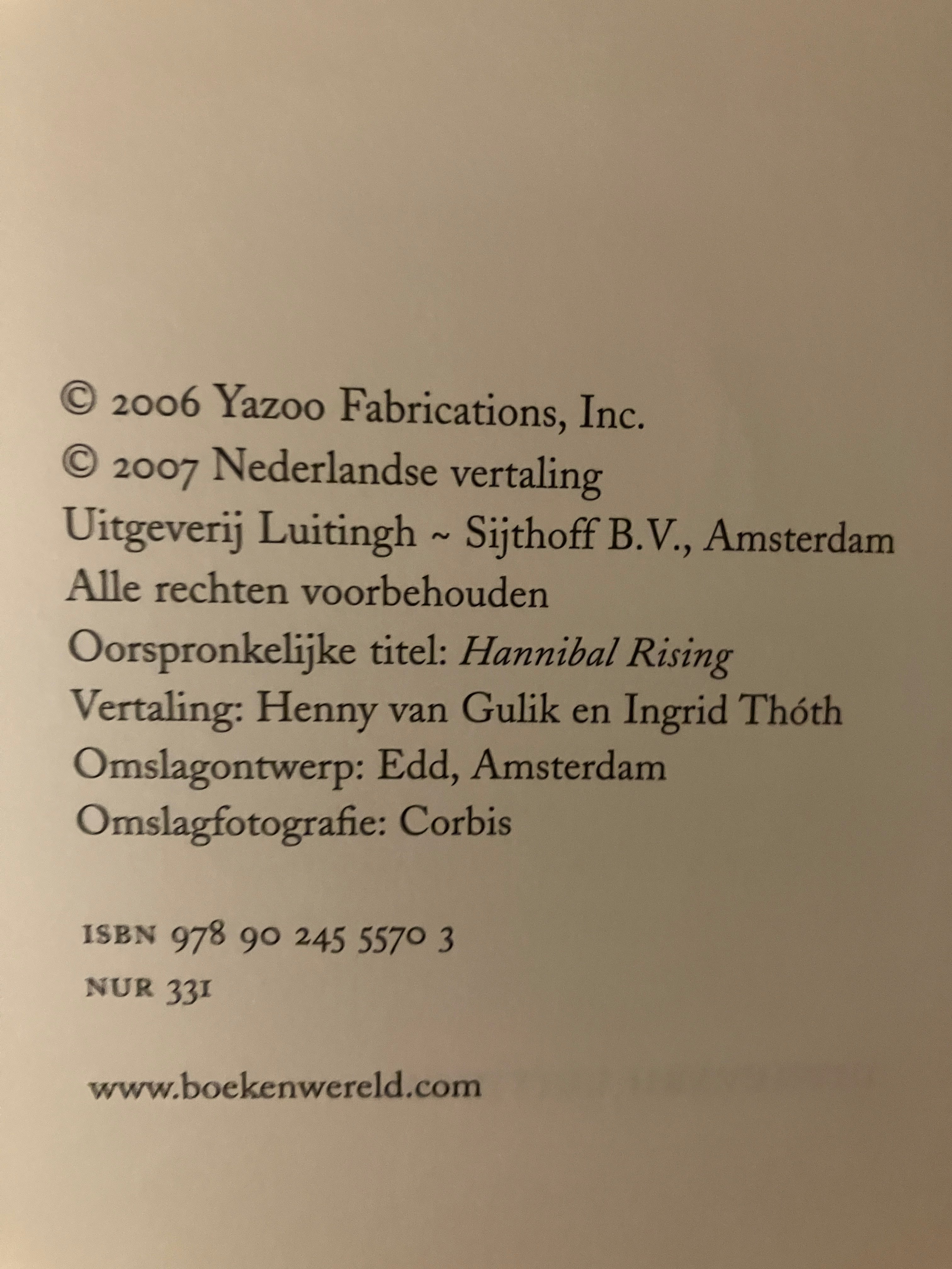 Hannibal Ontwaakt | Thomas Harris