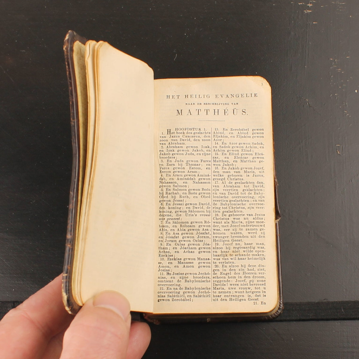 Het Nieuwe Testament - Leren Zakbijbel met Goudsnede - Inscriptie 1929