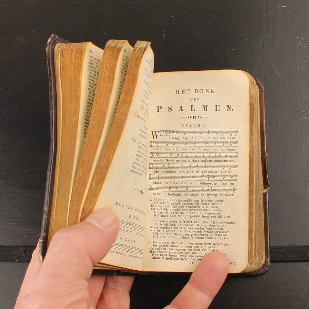 Het Nieuwe Testament - Leren Zakbijbel met Goudsnede - Inscriptie 1929