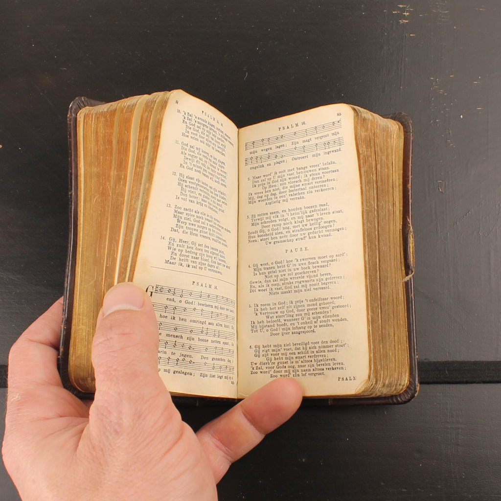 Het Nieuwe Testament - Leren Zakbijbel met Goudsnede - Inscriptie 1929