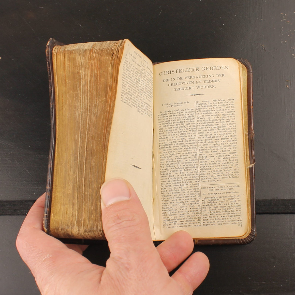 Het Nieuwe Testament - Leren Zakbijbel met Goudsnede - Inscriptie 1929