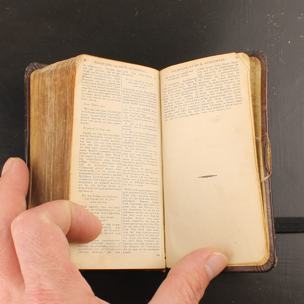 Het Nieuwe Testament - Leren Zakbijbel met Goudsnede - Inscriptie 1929