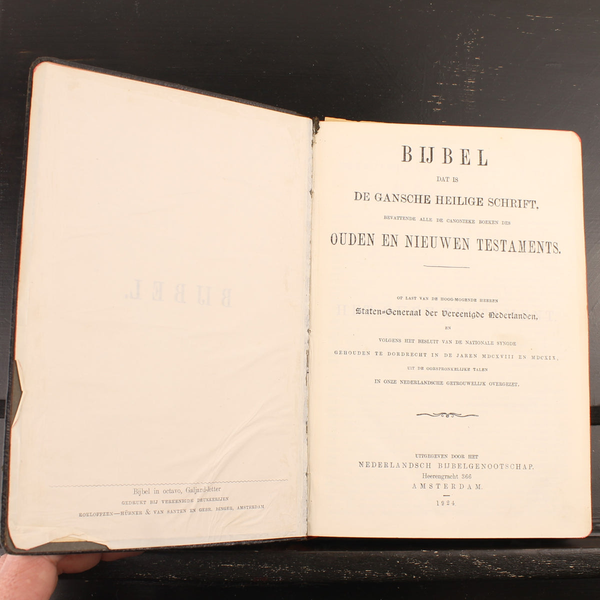 Statenbijbel 1924 - Nederlandsch Bijbelgenootschap - Amsterdam