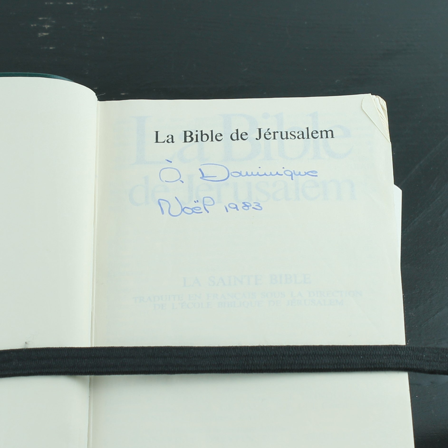 La Bible de Jérusalem (1975) – Vintage Franse Studiebijbel | Groene Band