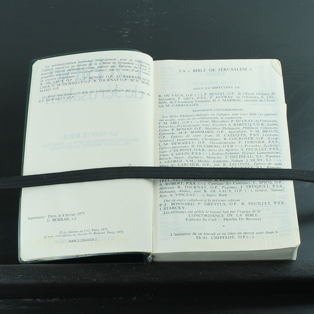 La Bible de Jérusalem (1975) – Vintage Franse Studiebijbel | Groene Band