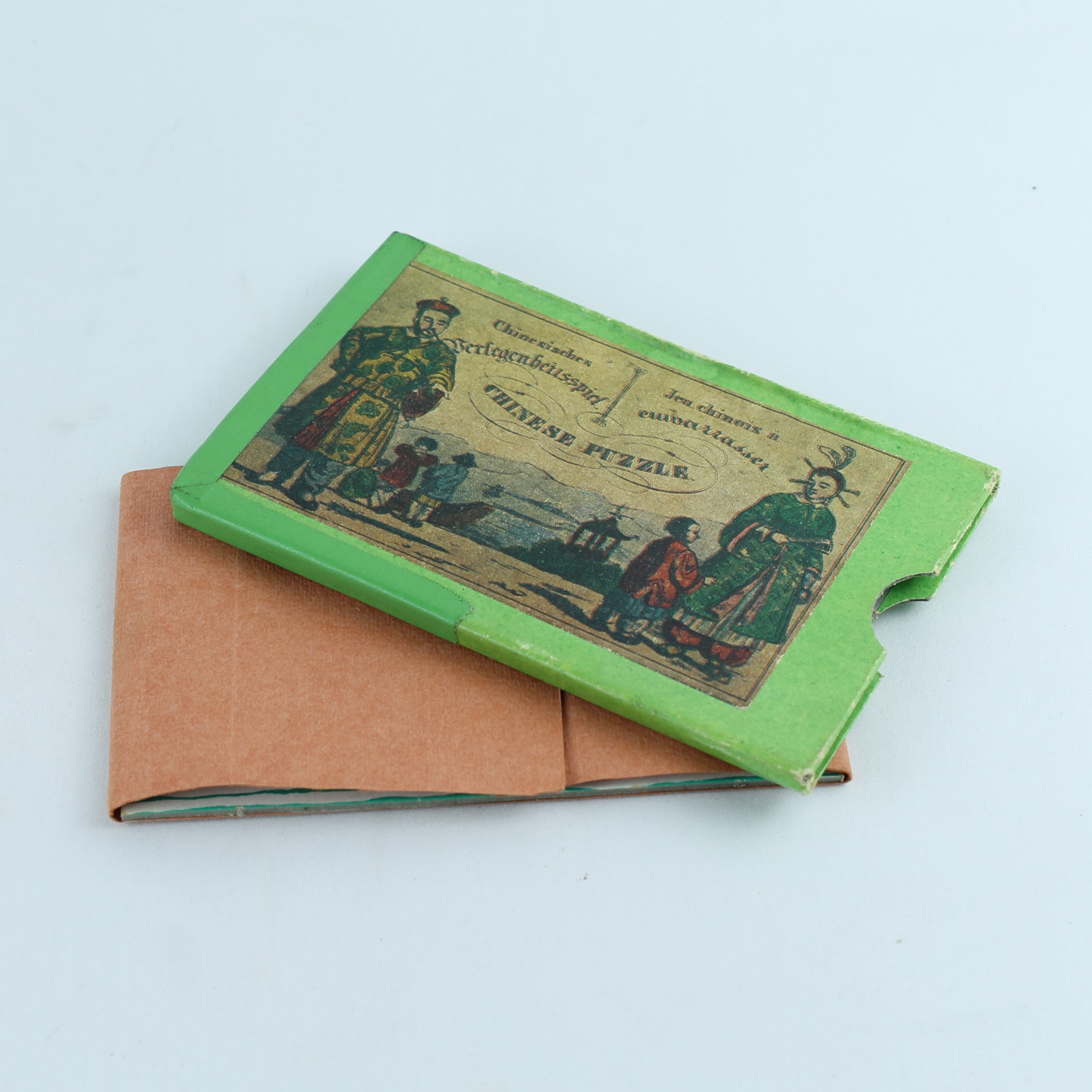 Tangram Spel ca. 1900 - Chinesisches Verlegenheitsspiel - Originele Doos