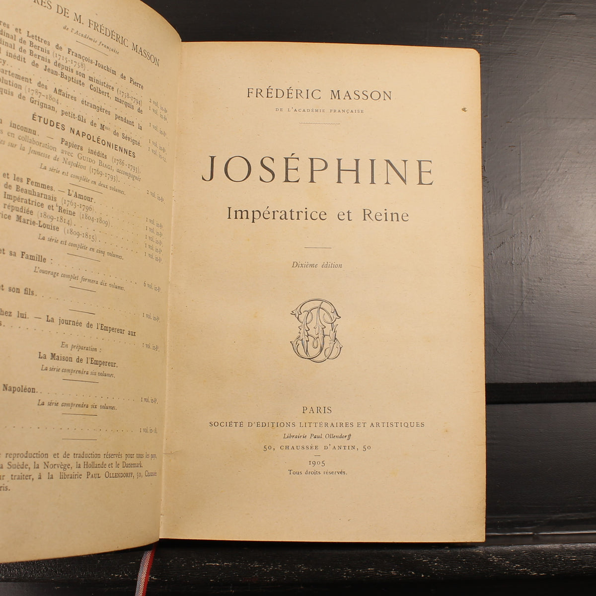 Joséphine de Beauharnais Set van 3 - Frédéric Masson - Parijs 1901-1905