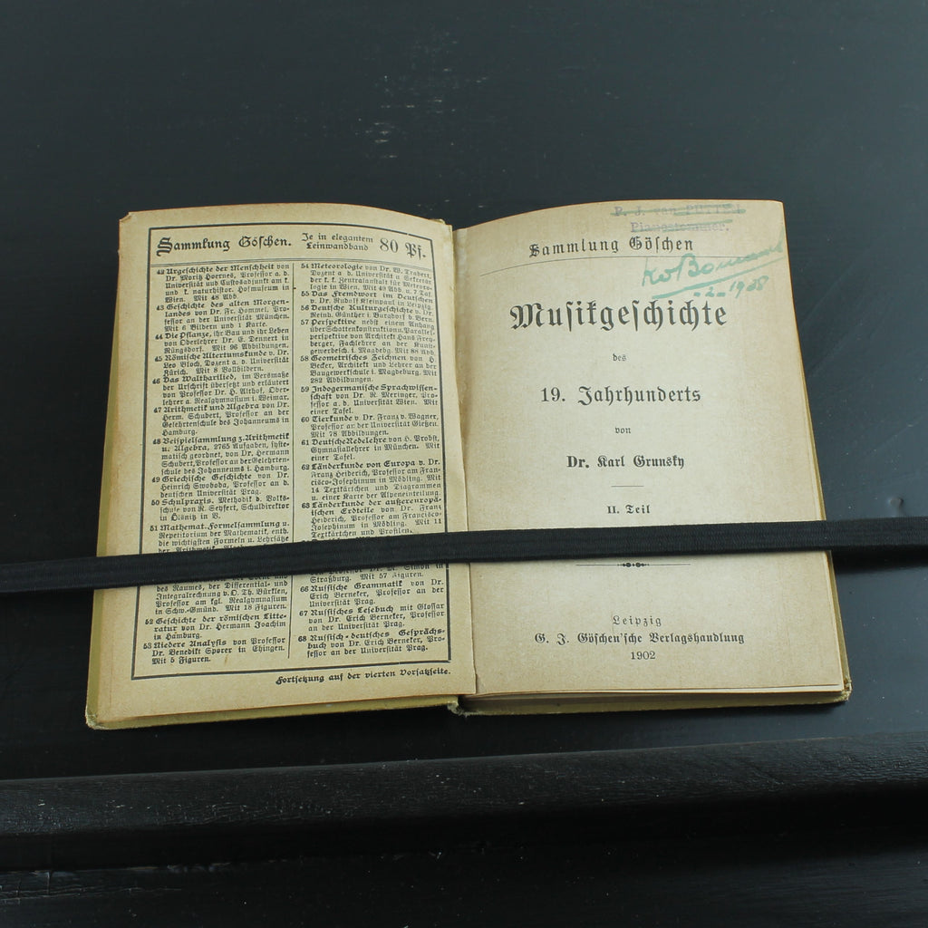 Musikgeschichte des 19. Jahrhunderts (1902) – Antieke Sammlung Göschen Uitgave