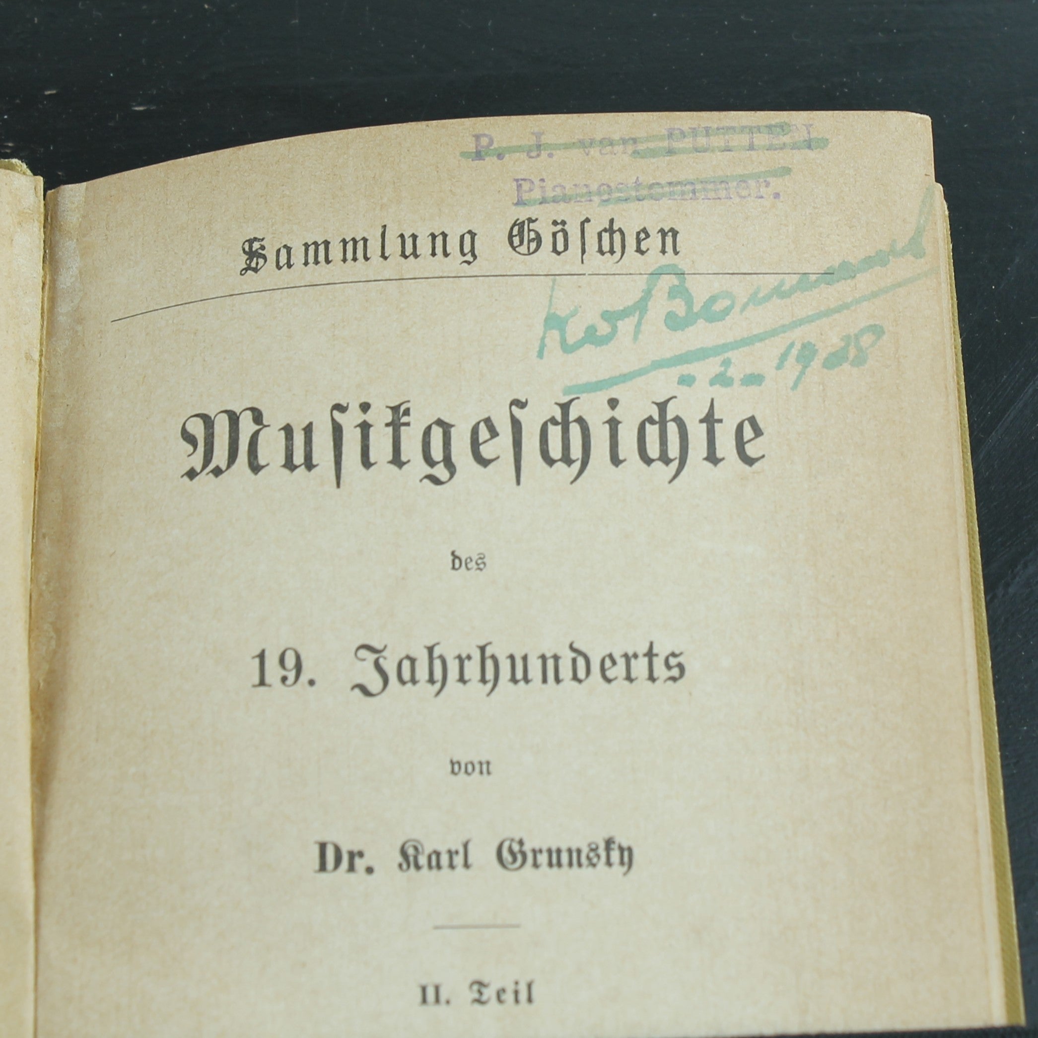Musikgeschichte des 19. Jahrhunderts (1902) – Antieke Sammlung Göschen Uitgave