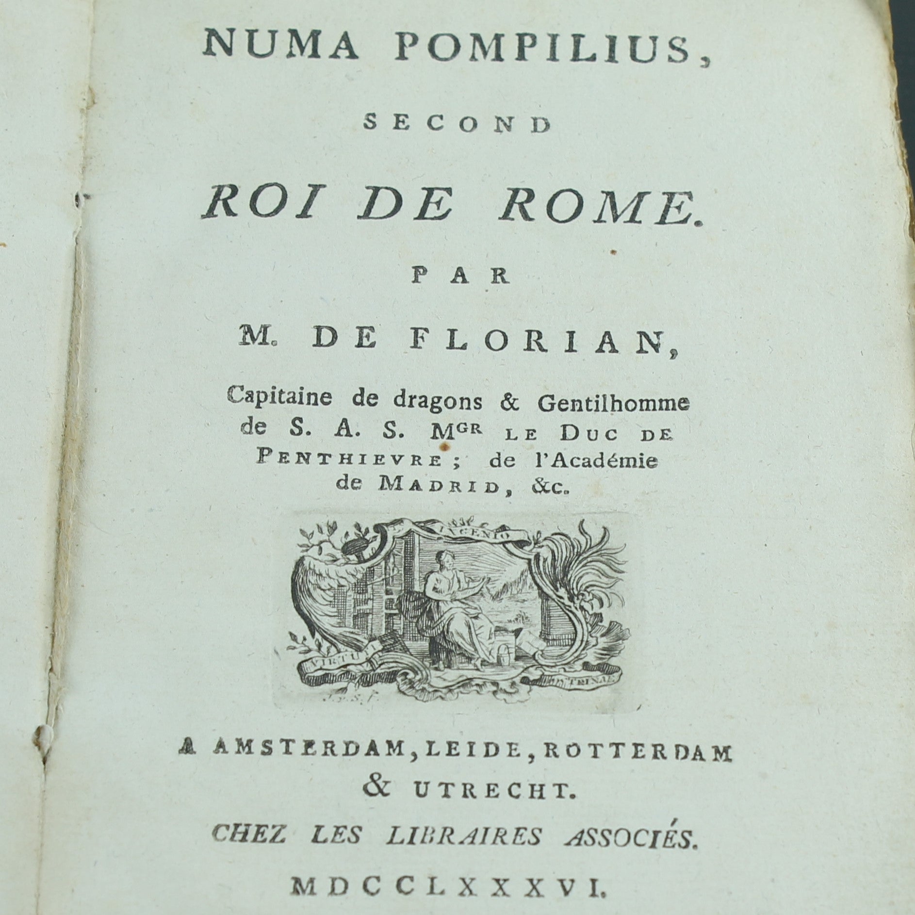 Numa Pompilius (1786) – Édition Ancienne du XVIIIe Siècle – Florian