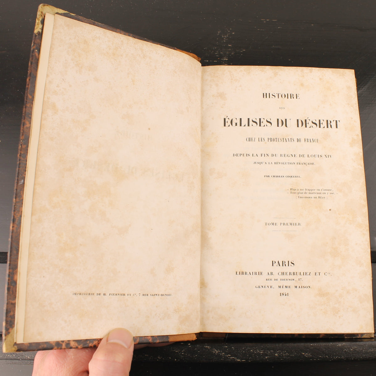 Histoire des Églises du Désert - Charles Coquerel - Eerste editie 1841