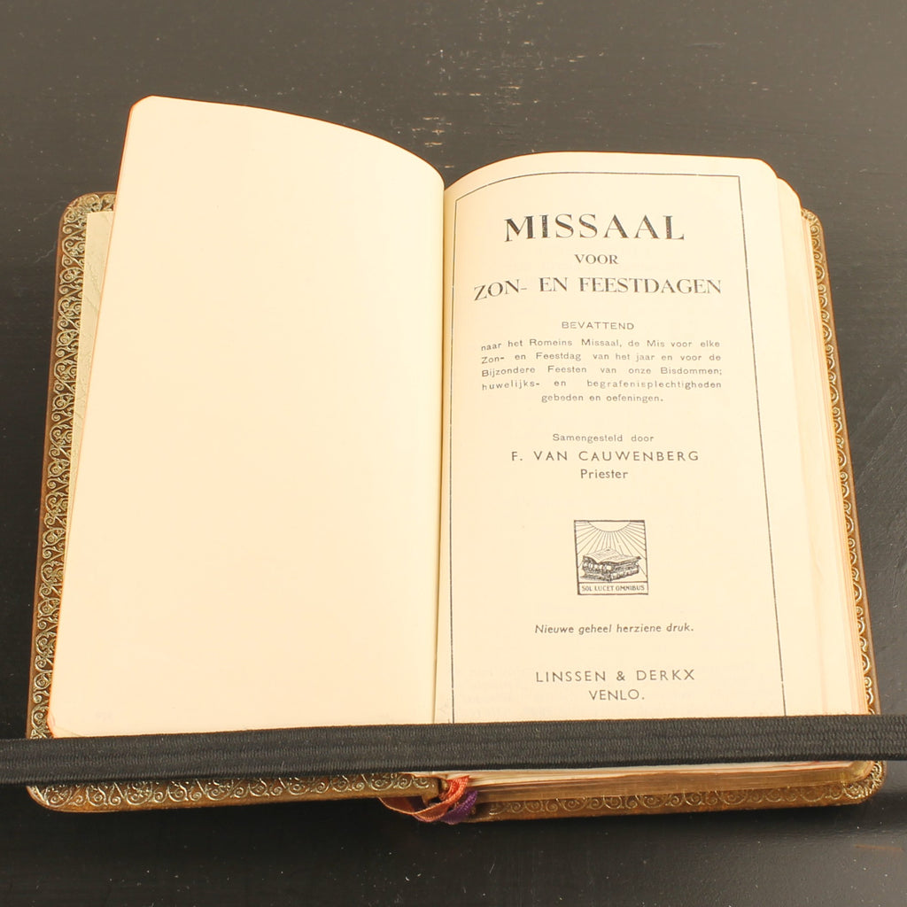 Missaal voor Zon- en Feestdagen - Luxe Leren Editie met Goudsnede -  Linssen & Derkx, Venlo 1957