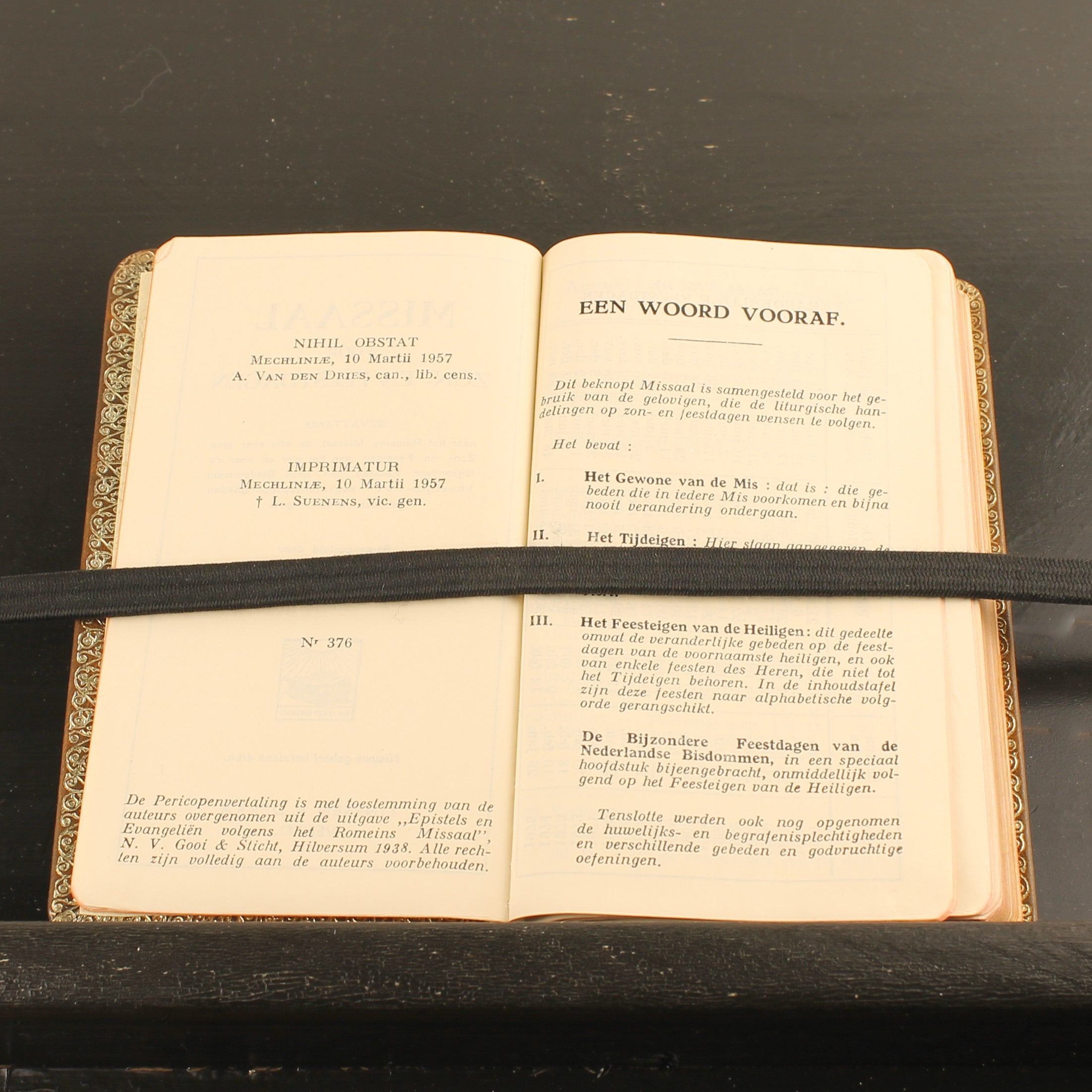 Missaal voor Zon- en Feestdagen - Luxe Leren Editie met Goudsnede -  Linssen & Derkx, Venlo 1957