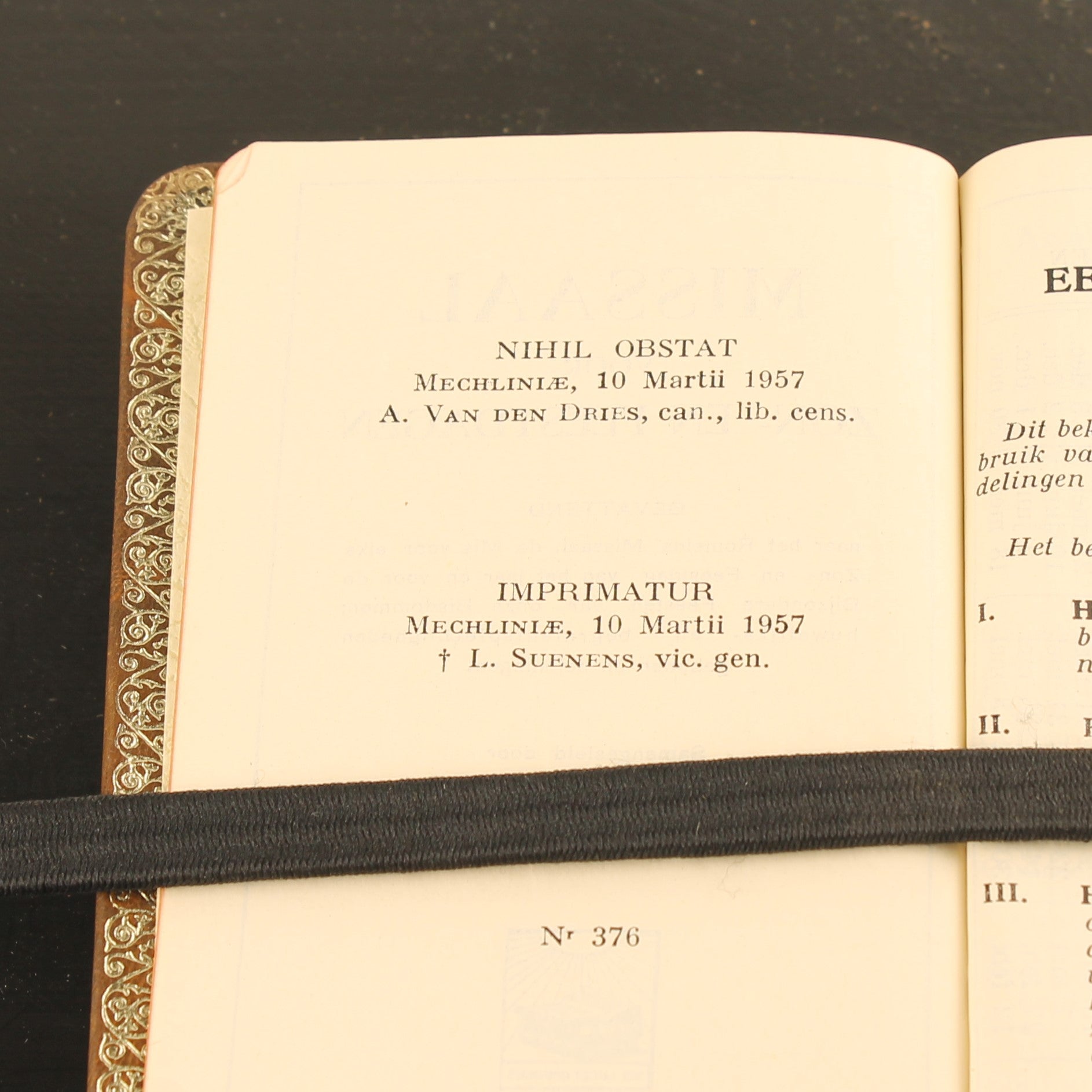 Missaal voor Zon- en Feestdagen - Luxe Leren Editie met Goudsnede -  Linssen & Derkx, Venlo 1957