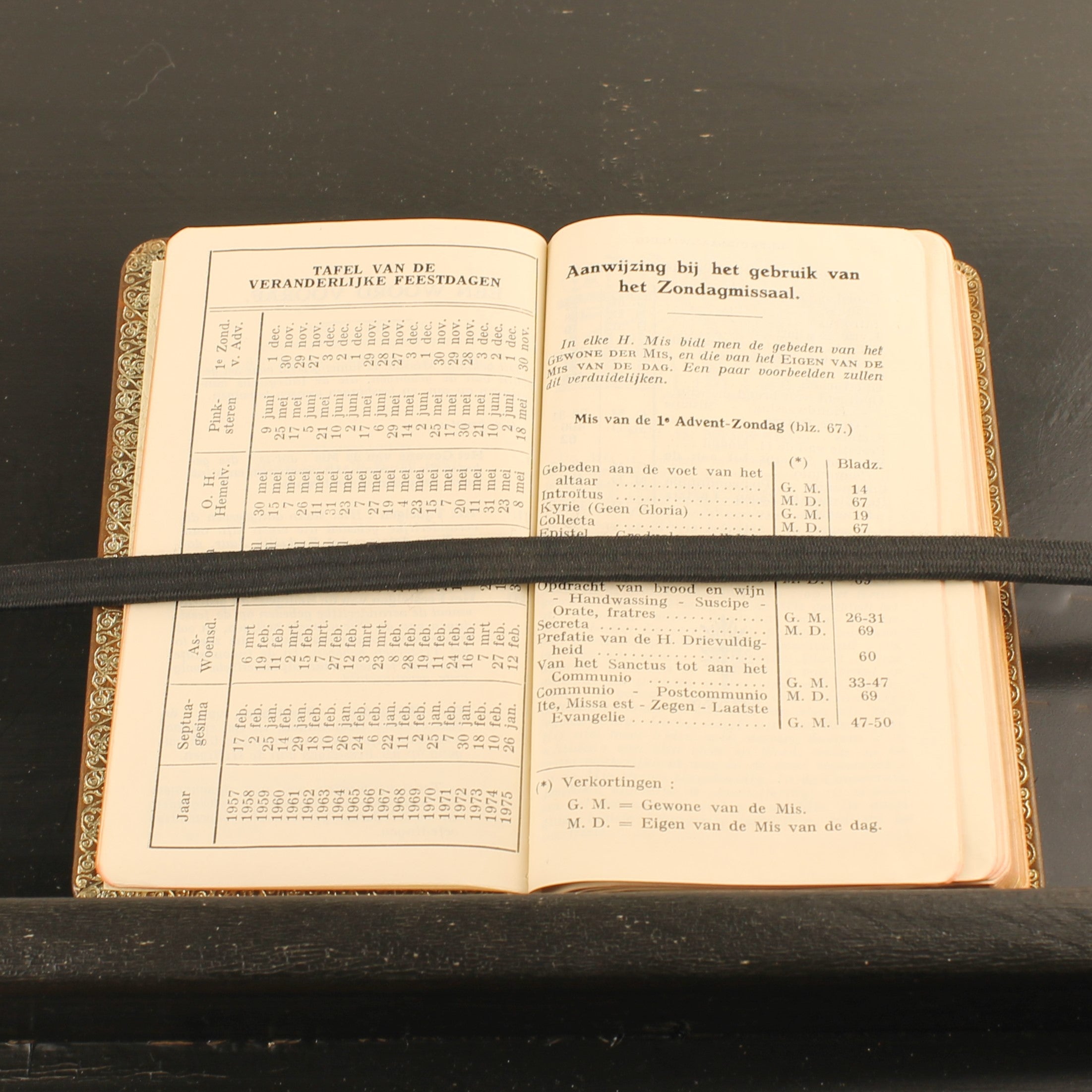 Missaal voor Zon- en Feestdagen - Luxe Leren Editie met Goudsnede -  Linssen & Derkx, Venlo 1957