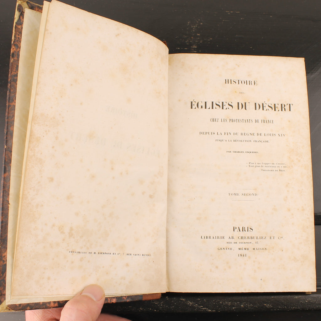 Histoire des Églises du Désert - Charles Coquerel - Eerste editie 1841