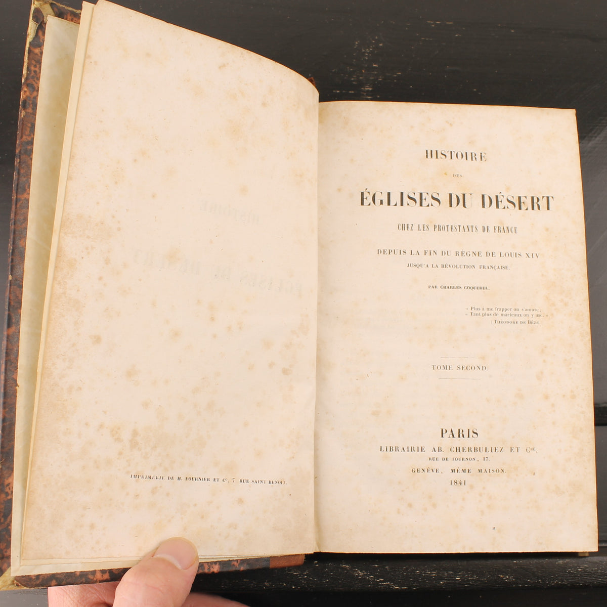 Histoire des Églises du Désert - Charles Coquerel - Eerste editie 1841