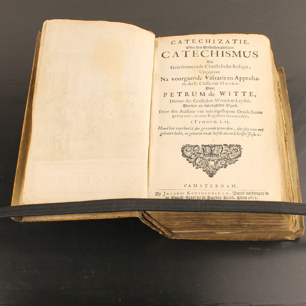 Antique 1671 – Petrus de Witte – Catechization on the Heidelberg Catechism – Amsterdam