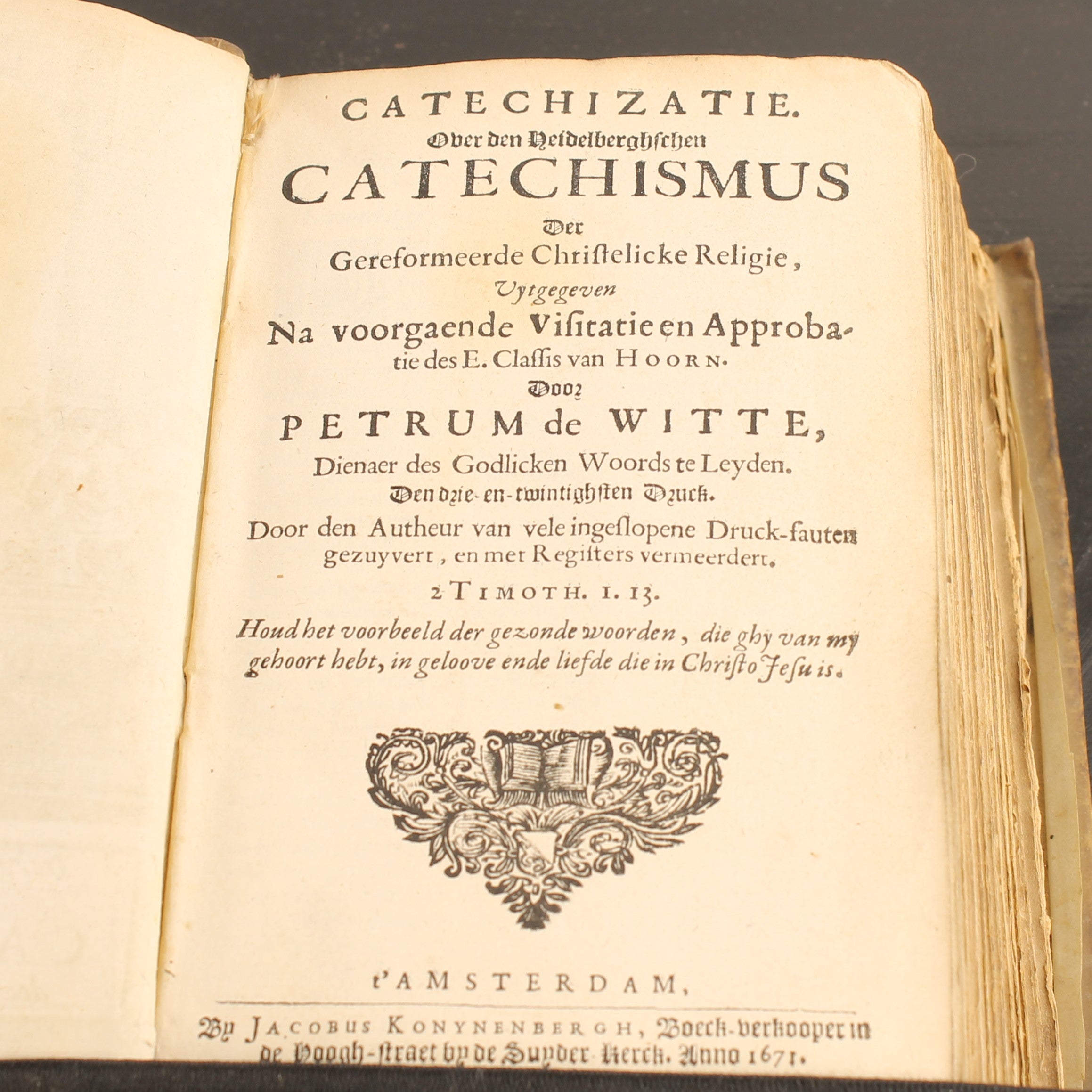 Catechizatie over den Heidelberghschen Catechismus - Petrus de Witte - Amsterdam 1671