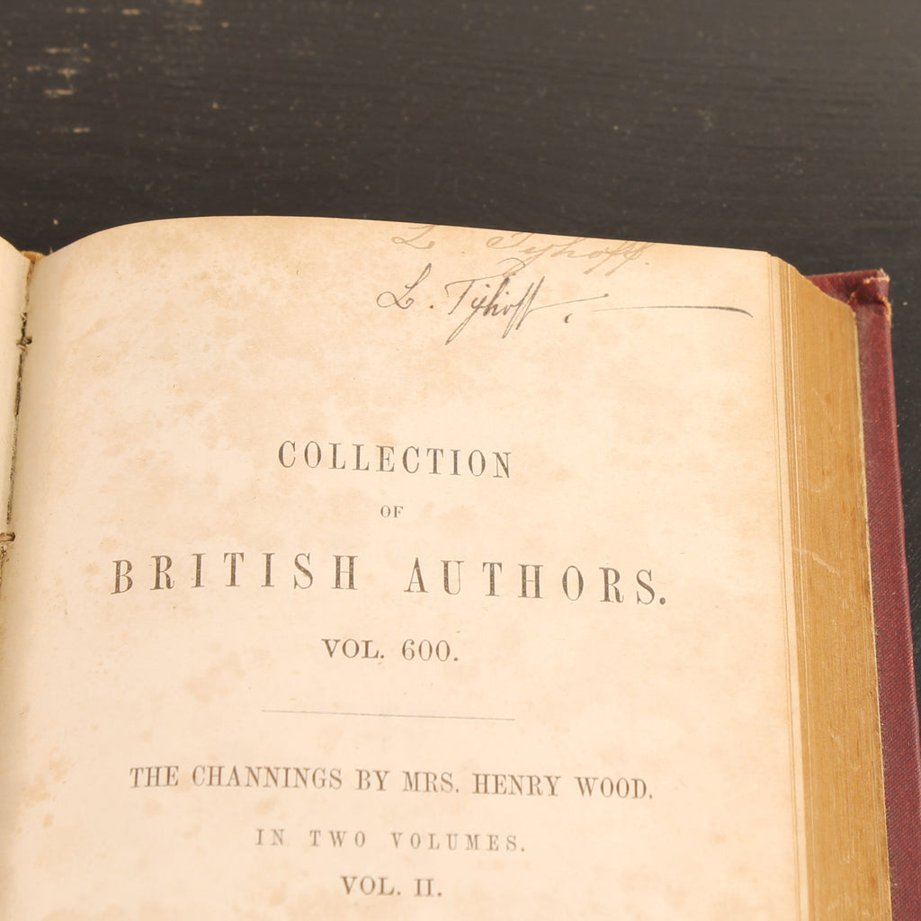 The Channings - Mrs. Henry Wood | Originele Tauchnitz Editie 1862 | Victoriaanse Roman