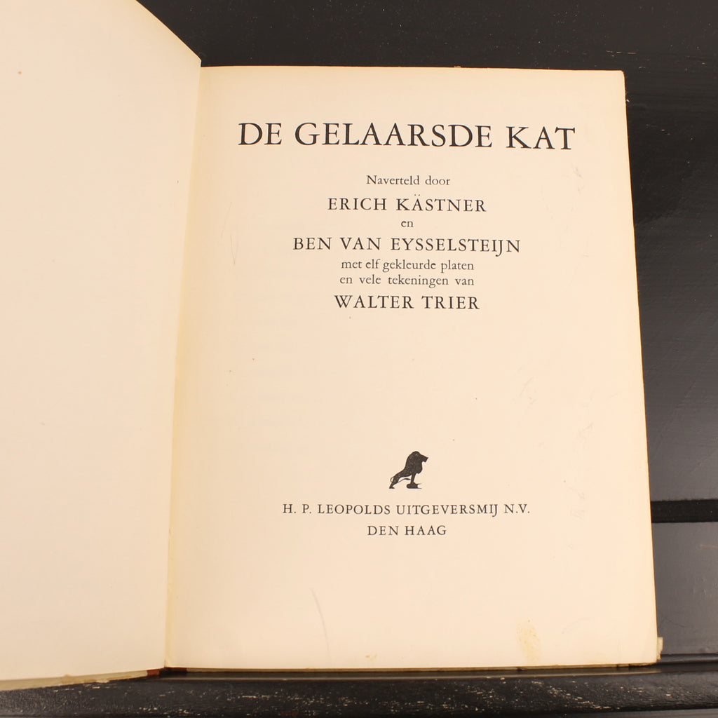 De Gelaarsde Kat - Erich Kästner & Walter Trier | Eerste Nederlandse Uitgave 1951